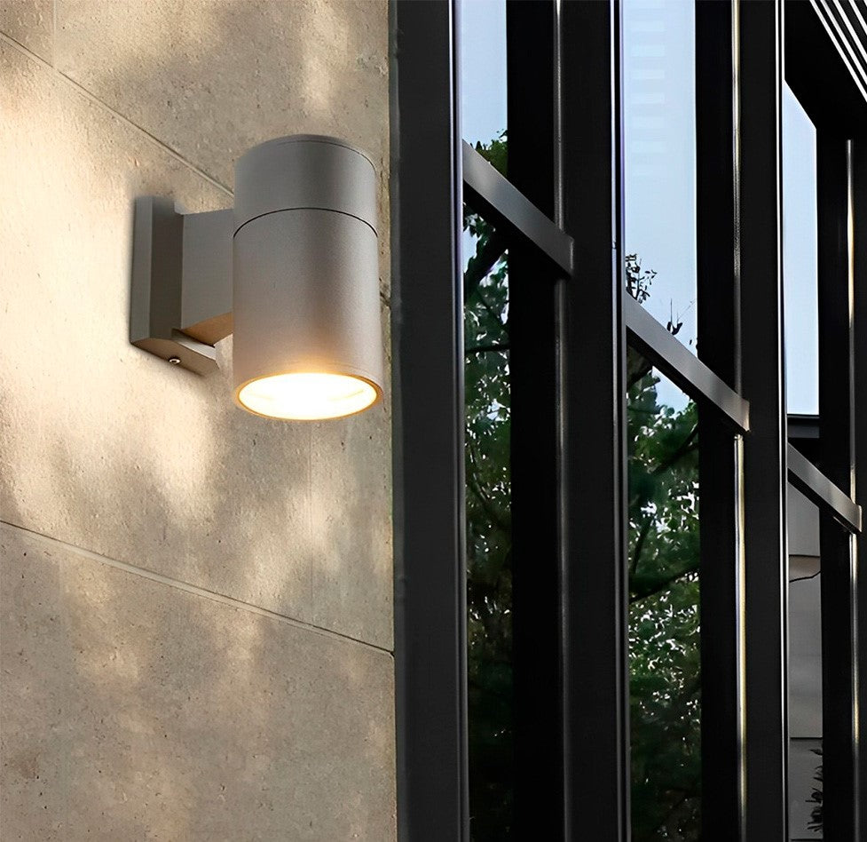 LUMINARIA EXT 1 LUZ 9CM DE DIAMETRO GRIS LH-2093