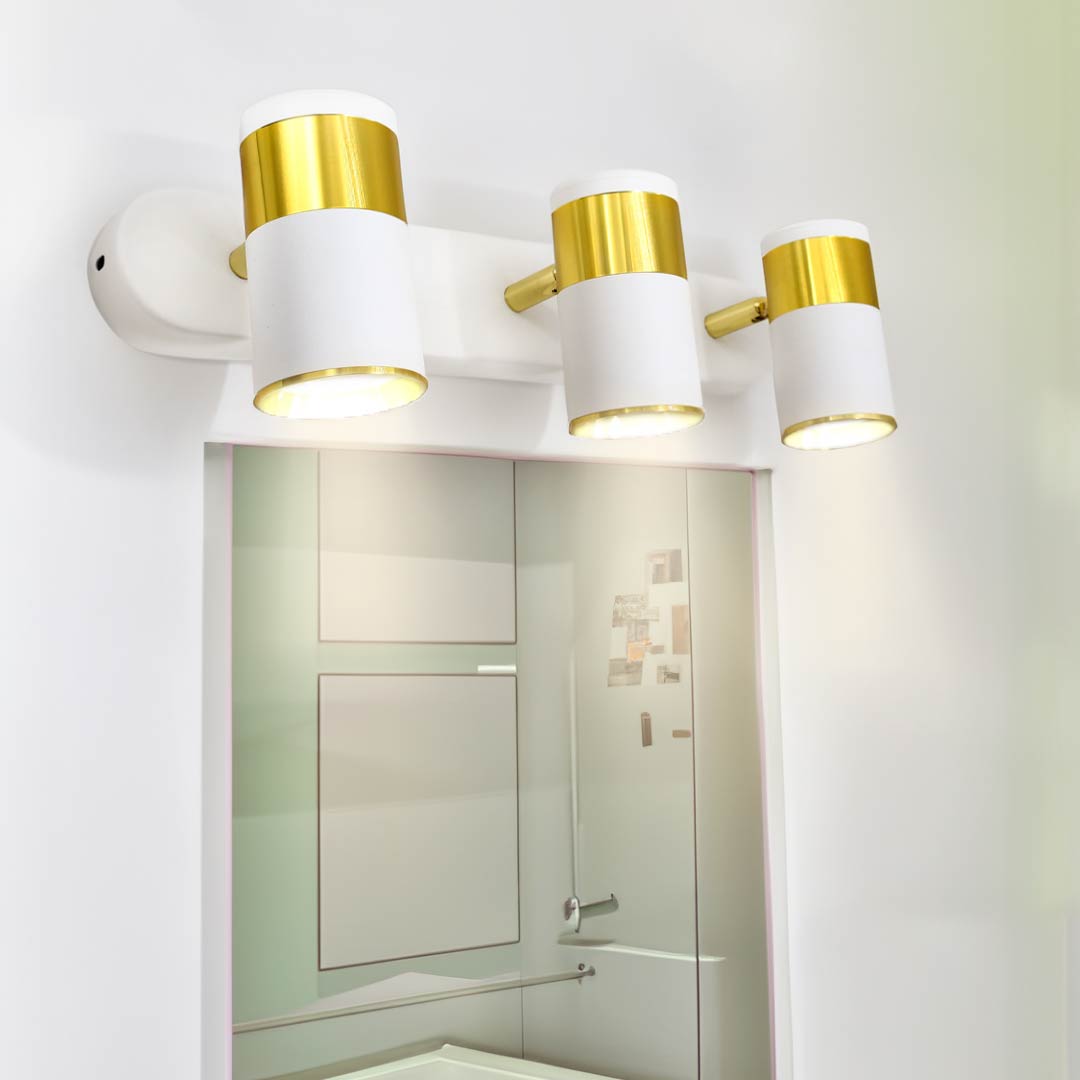 APLIQUE 3 LUCES BLANCO DORADO PARED-TECHO LH-3533