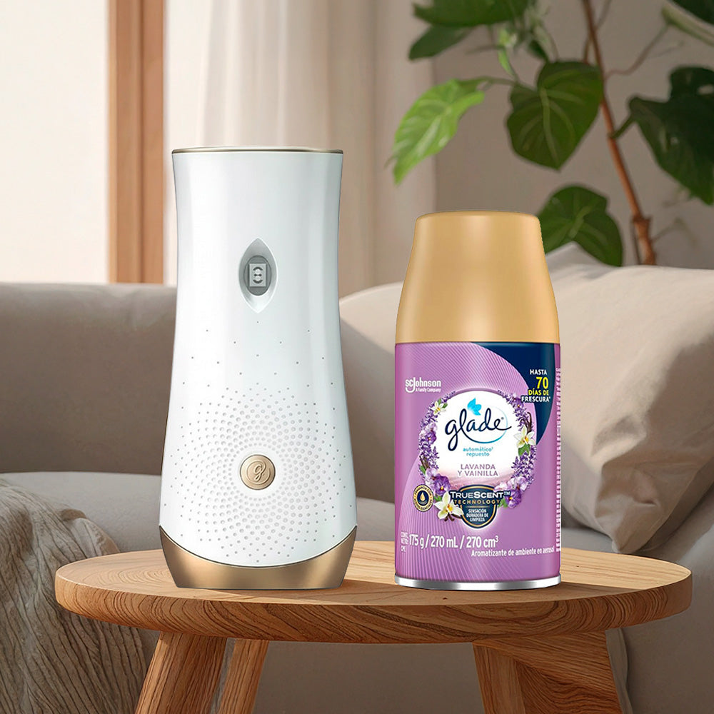 AROMATIZANTE GLADE LAVANDA Y VAINILLA 175G + APARA