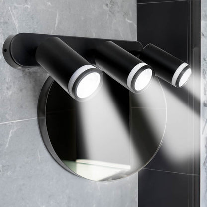APLIQUE 3 LUCES NEGRO PARED-TECHO LH-3527