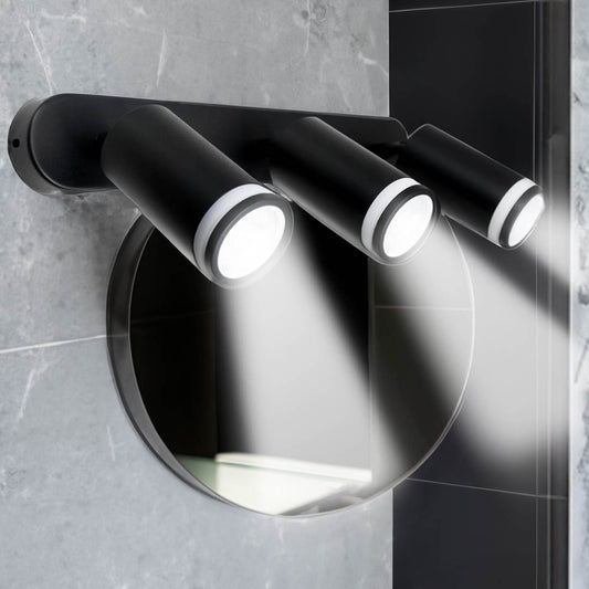 APLIQUE 3 LUCES NEGRO PARED-TECHO LH-3527