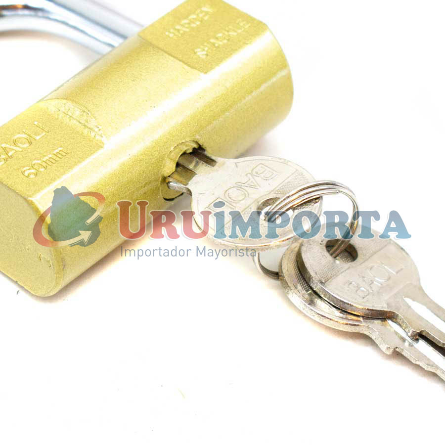 CANDADO BRONCEADO EN BLISTERS 60MM BAOLI LH-1276