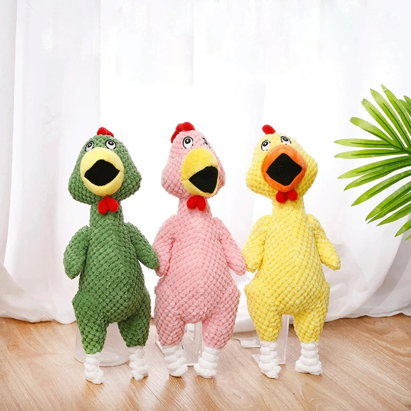 JUGUETE DE PELUCHE PARA MASCOTA TIPO GALLO LH-3334