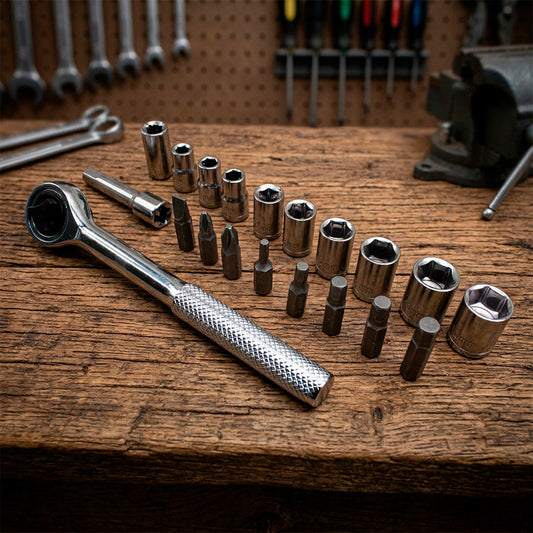 JUEGO DE DADO Y PUNTA 1/4” 20PZ 5-12MM LH-1963