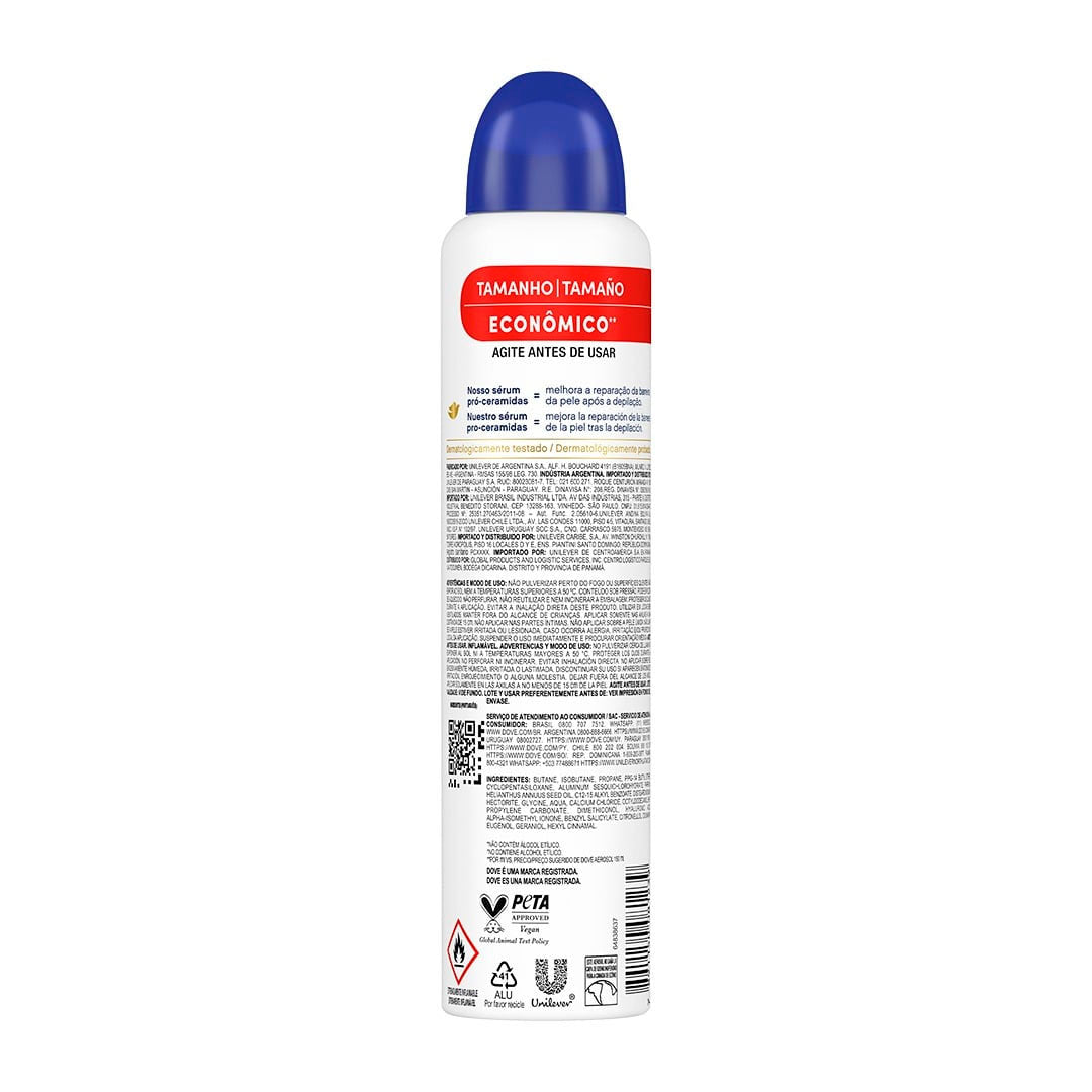 DESODORANTE DOVE ORIGINAL AERSOSOL 250ML 56097