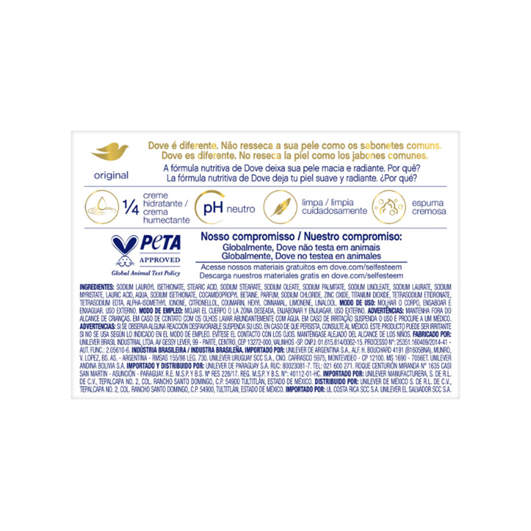 JABON DE TOCADOR DOVE ORIGINAL BARRA 90G