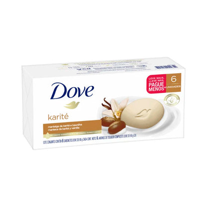 JABON DE TOCADOR DOVE KARITE PACK X6 UN DE 90G C/U