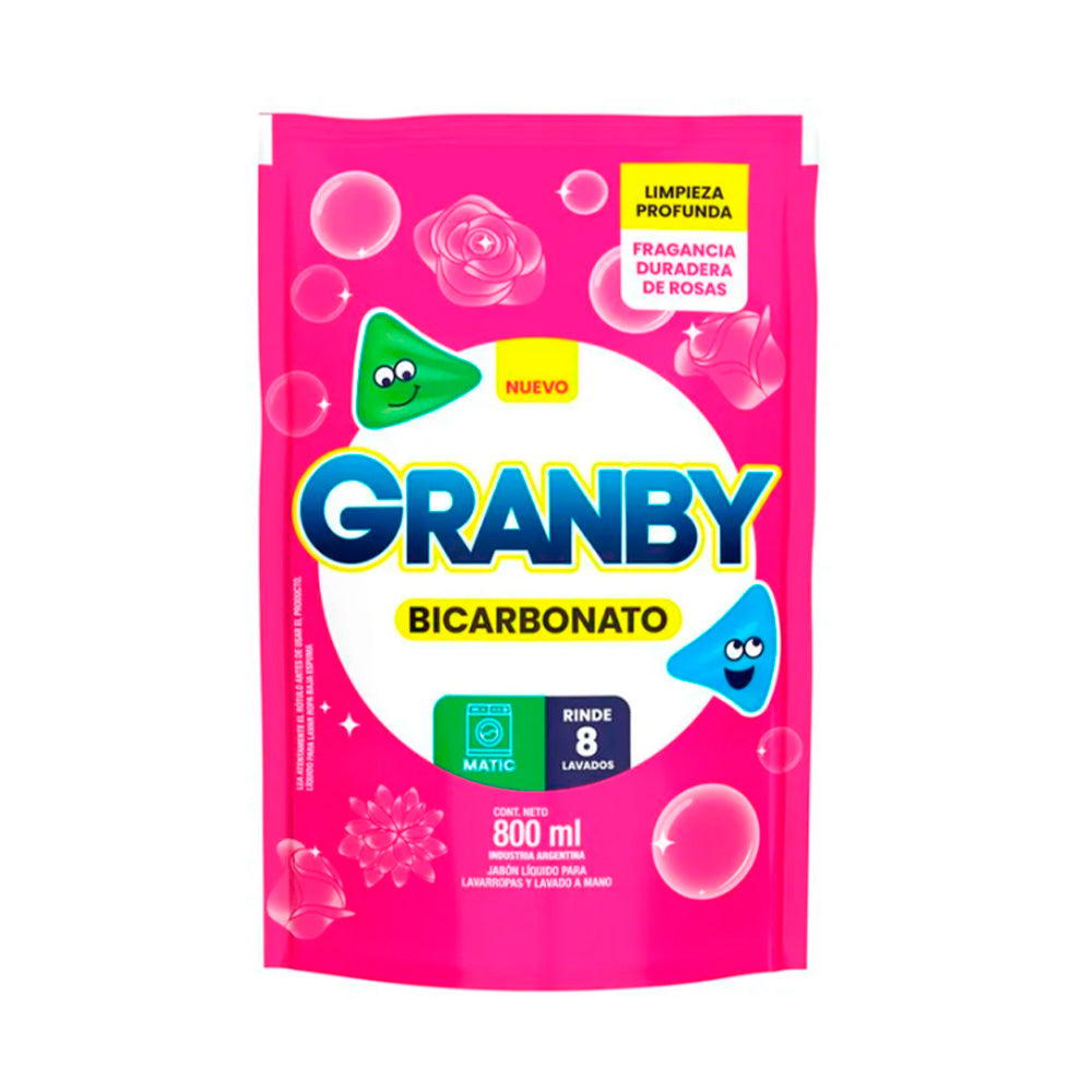 JABON GRANBY ROSAS DOY PACK 800ML