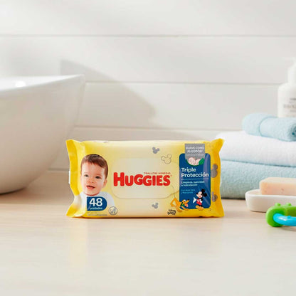 TOALLITAS HUMEDAS HUGGIES TRIPLE PROTECCIÓN X48UN