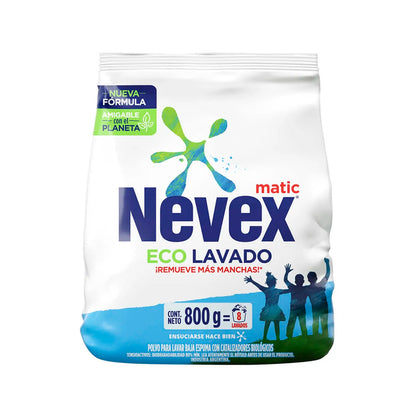 JABON EN POLVO NEVEX MATIC ECOLAVADO 800G