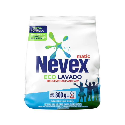 JABON EN POLVO NEVEX MATIC ECOLAVADO 800G