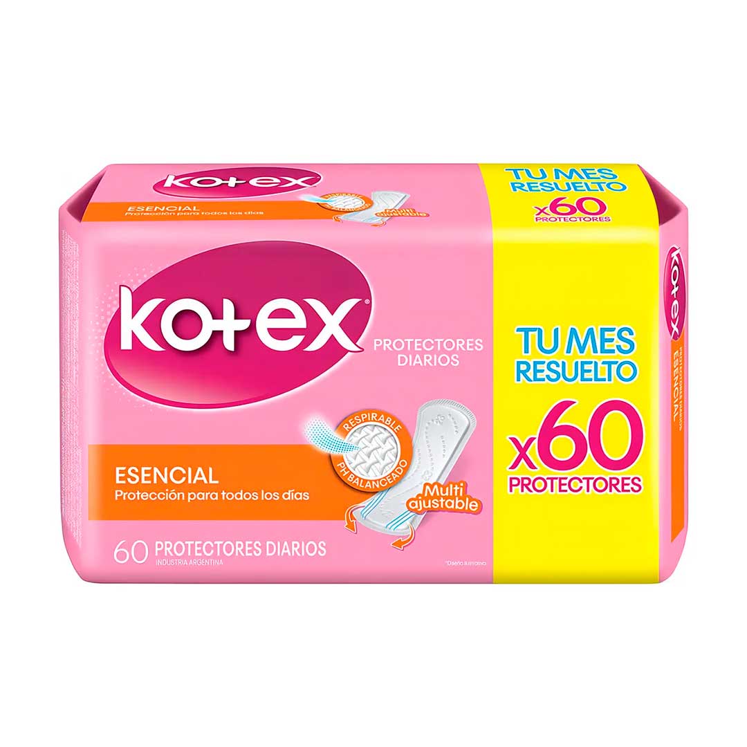 PROTECTORES DIARIOS KOTEX ESENCIAL X60 UN