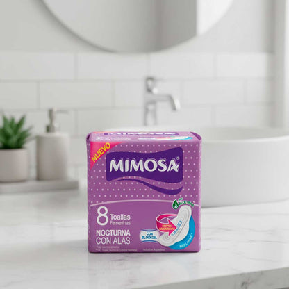 TOALLA FEMENINA MIMOSA NOCTURNA CON ALAS PQ. 8UN