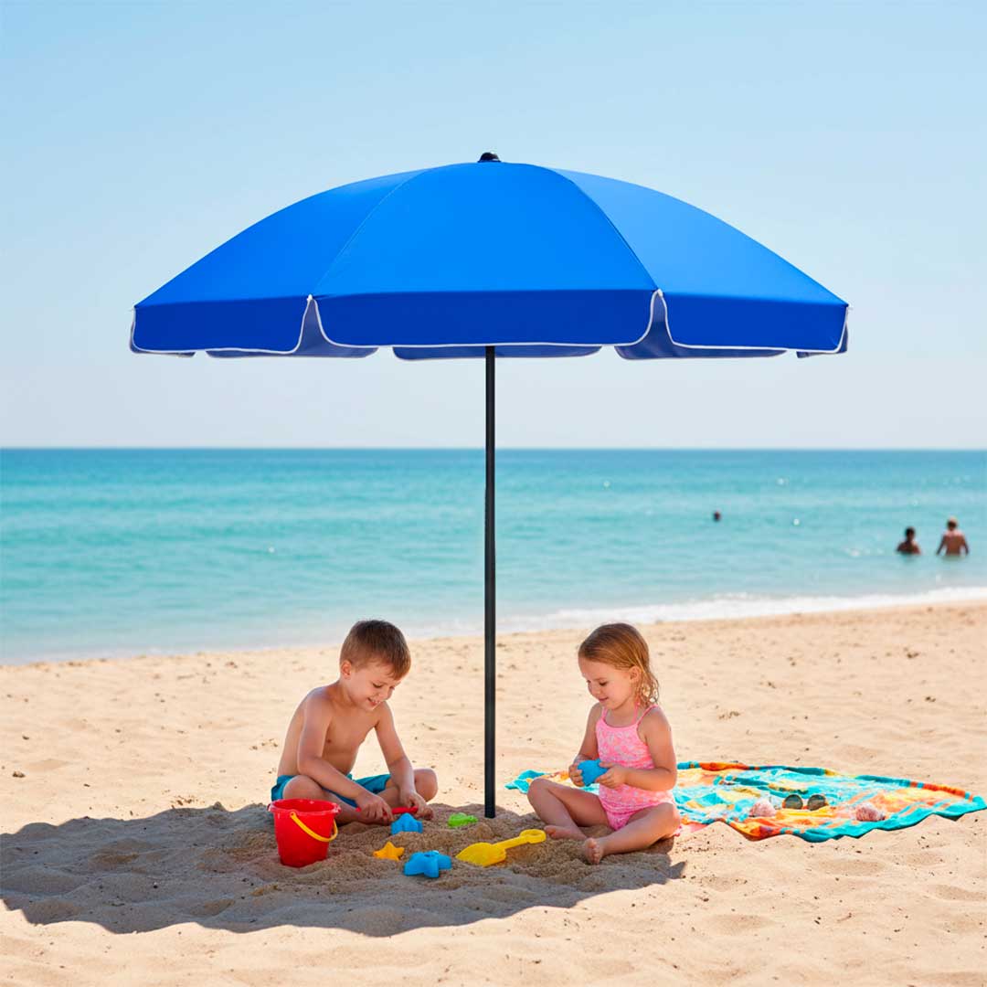 SOMBRILLA DE PLAYA AZ/BL/VD 2.4M LH-5090