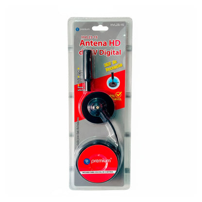 ANTENA HD DE TV DIGITAL C/CABLE 5MTRS HVL23-15