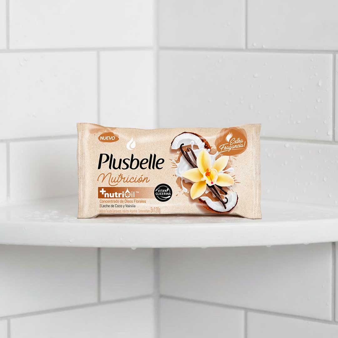 JABÓN TOCADOR PLUSBELLE NUTRICIÓN 120GR 46003