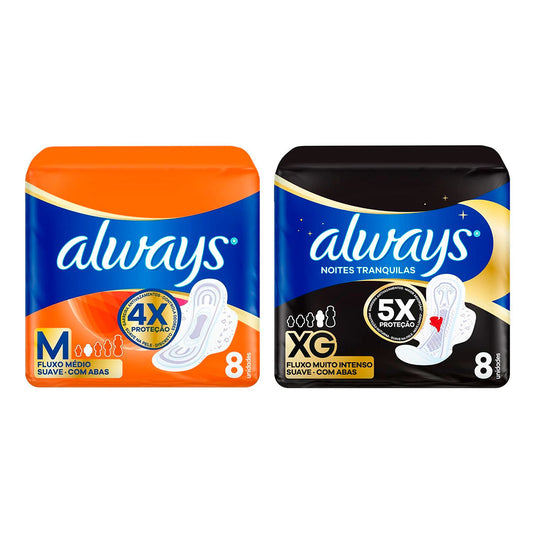 PACK ALWAYS MAXI DIURNA X 8 + NOCHE PLUS X 8
