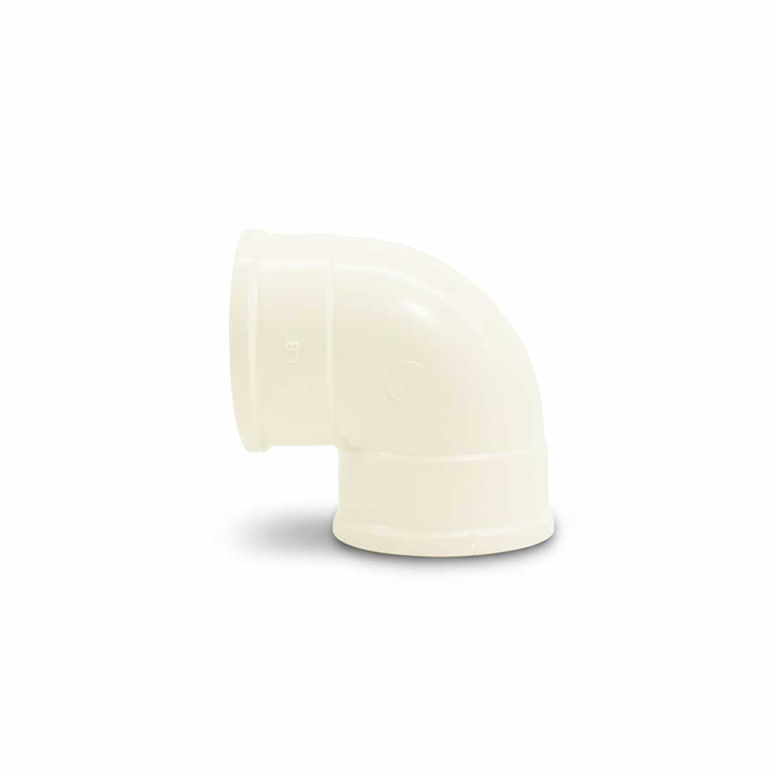 CODO 90 GRADOS 40MM BLANCO DE PVC KRONA K-616