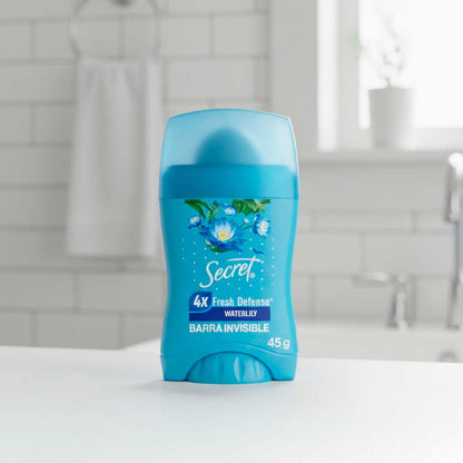 DESODORANTE SECRET BARRA WATERLILY 45G