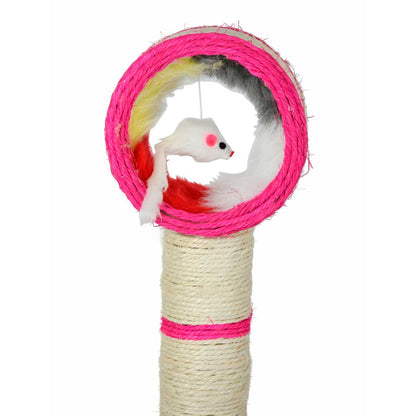 RASCADOR  P/GATO TORRE CON RATON 42CM ALTO RC-2457