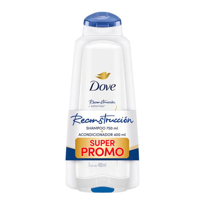 PACK DOVE RECONSTRUCCIÓN SHAMPOO750+ACOND.400