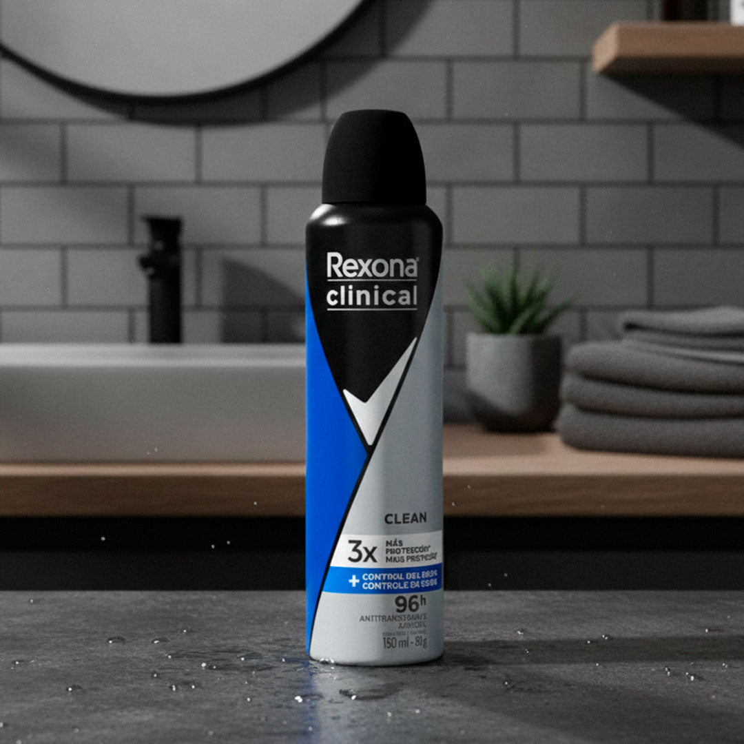 DESODORANTE REXONA CLINICAL MEN CLEAN AEROSOL