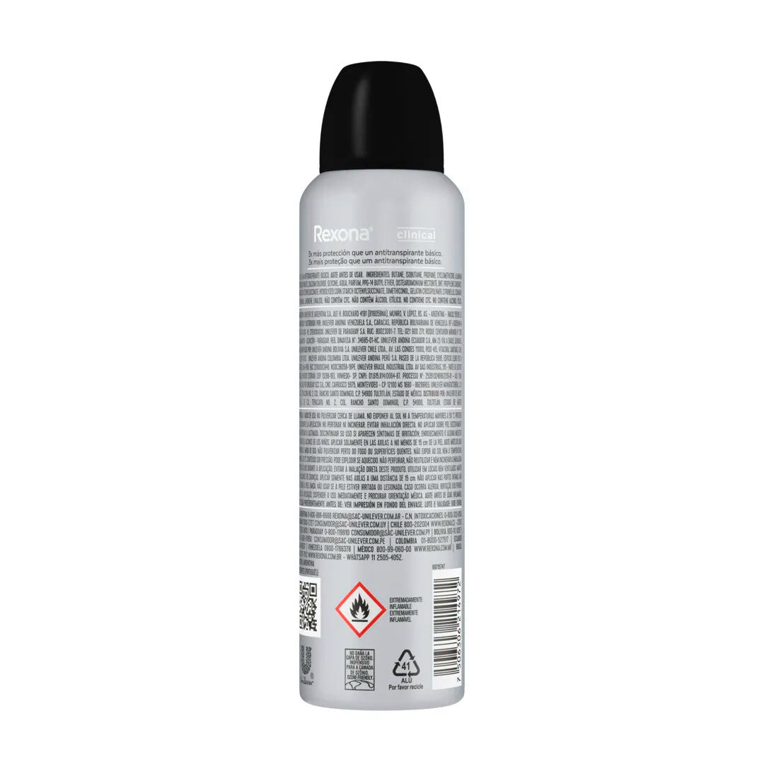 DESODORANTE REXONA CLINICAL MEN CLEAN AEROSOL