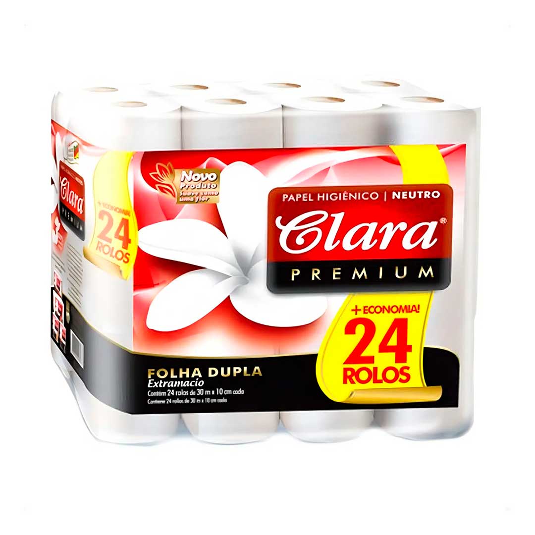 PAPEL HIGIENICO CLARA 24 ROLLOS X 30 M
