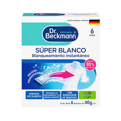 TOALLITAS SUPER BLANCO 6X40GR DR. BECKMANN