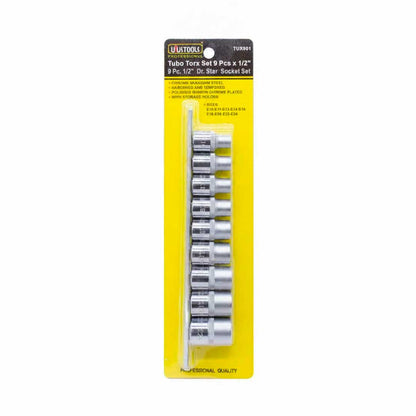 JUEGO DE DADO TORX 1/2” 9PZ E10-E24 UYUS TUX901