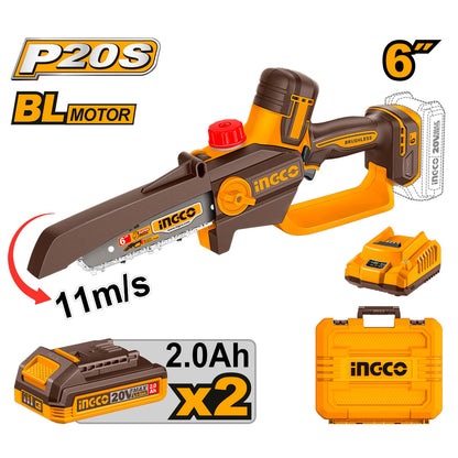MOTOSIERRA INGCO CGSLI20662 20V 2BAT CARG ACCES