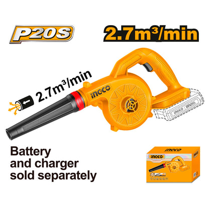 SOPLADORA INGCO 20V CABLI2078 S/BAT S/CARG