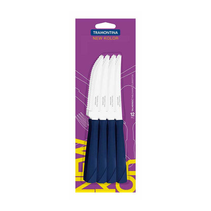 CUCHILLO TRAMONTINA 12P NEW KOLOR AZUL 23160/014