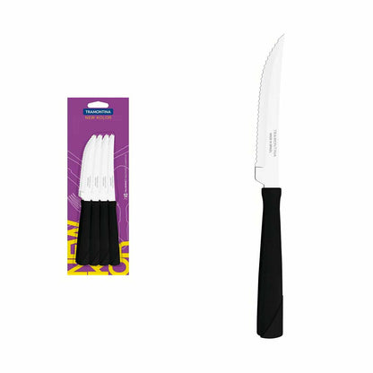 CUCHILLO TRAMONTINA 12P NEW KOLOR NEGRO 23160/004