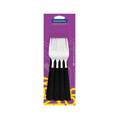 TENEDOR TRAMONTINA 12P NEWKOLOR NEGRO 23162/000 –