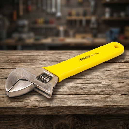 LLAVE AJUSTABLE 10″ MANGO AMARILLO MAKAWA MK-017