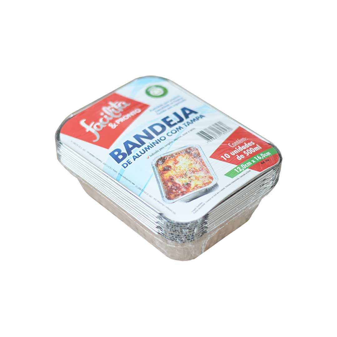 BANDEJA ALUMINIO 500 ML X 10 UN 2401