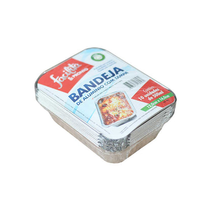 BANDEJA ALUMINIO 500 ML X 10 UN 2401