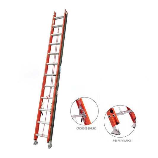 ESCALERA COLISA 24 ESCALON FIBRA DE VIDRIO LH-2267