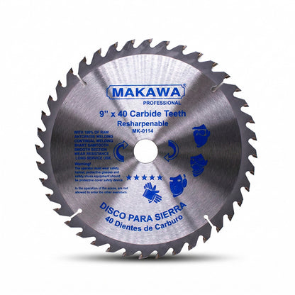 DISCO CORTE MADERA 9″ 40D MAKAWA MK-0114