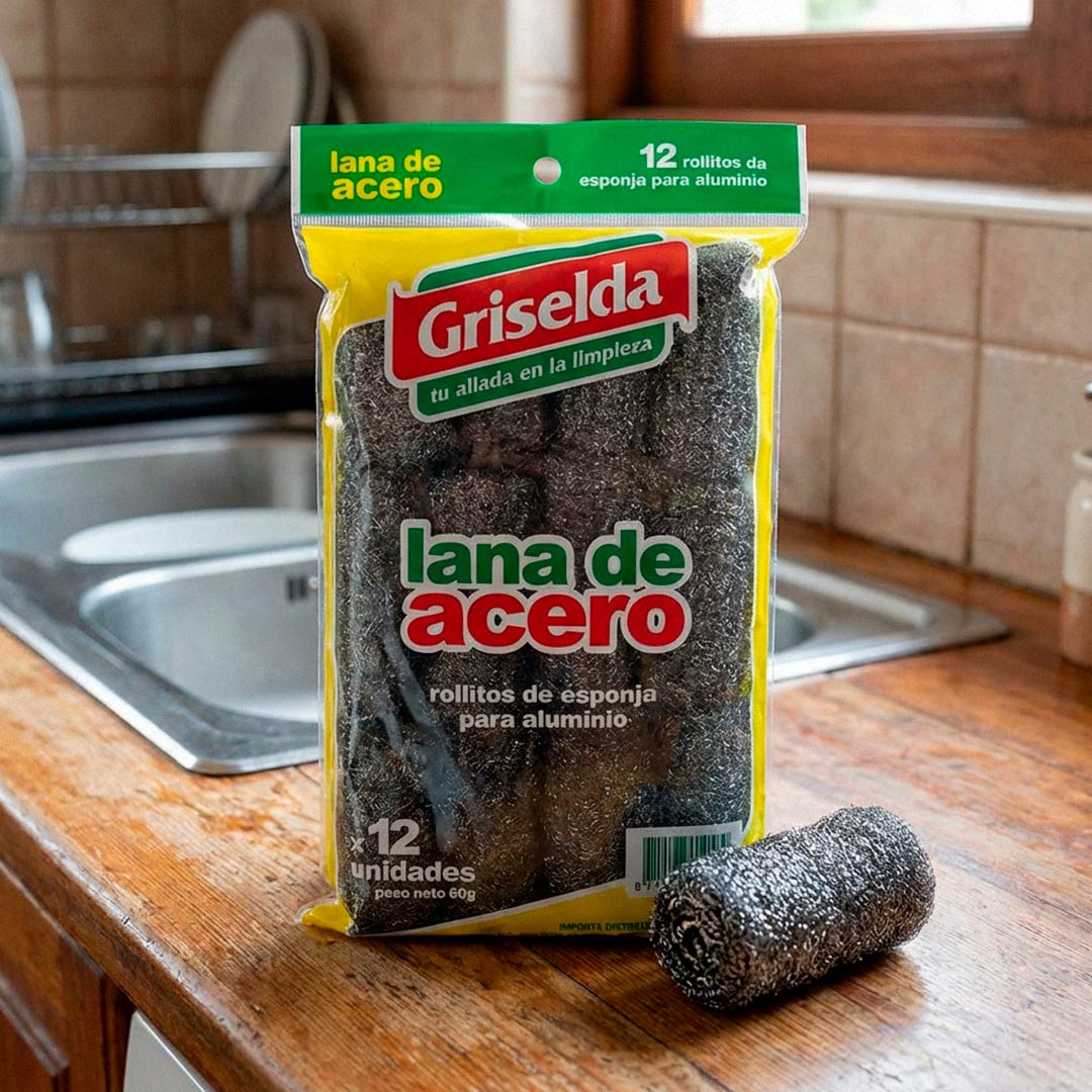 ESPONJA DE ALUMINIO GRISELDA X12 UN GR500