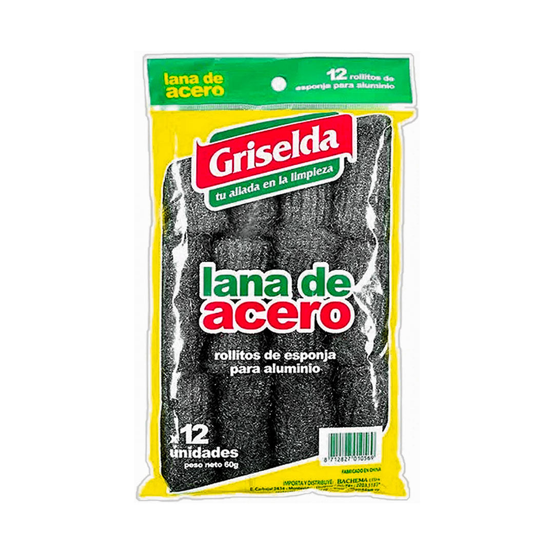 ESPONJA DE ALUMINIO GRISELDA X12 UN GR500