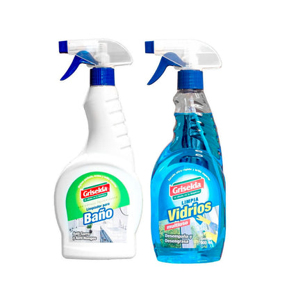 PACK L. VIDRIO +L. BAÑO GRISELDA X 500 ML GR207