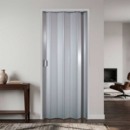 PUERTA PLEGABLE PVC 80X210CM GRIS PLASFLEX