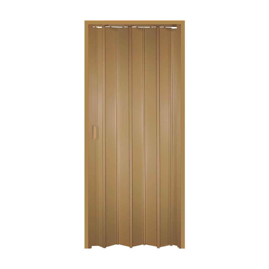 PUERTA PLEGABLE PVC 90X210CM MARRON CLARO PLASFLEX