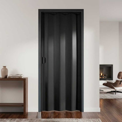 PUERTA PLEGABLE PVC 90X210CM NEGRO PLASFLEX