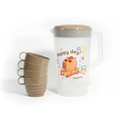 SET JARRA+4VASOS CAPYBARA D/VARIOS GL80842-8