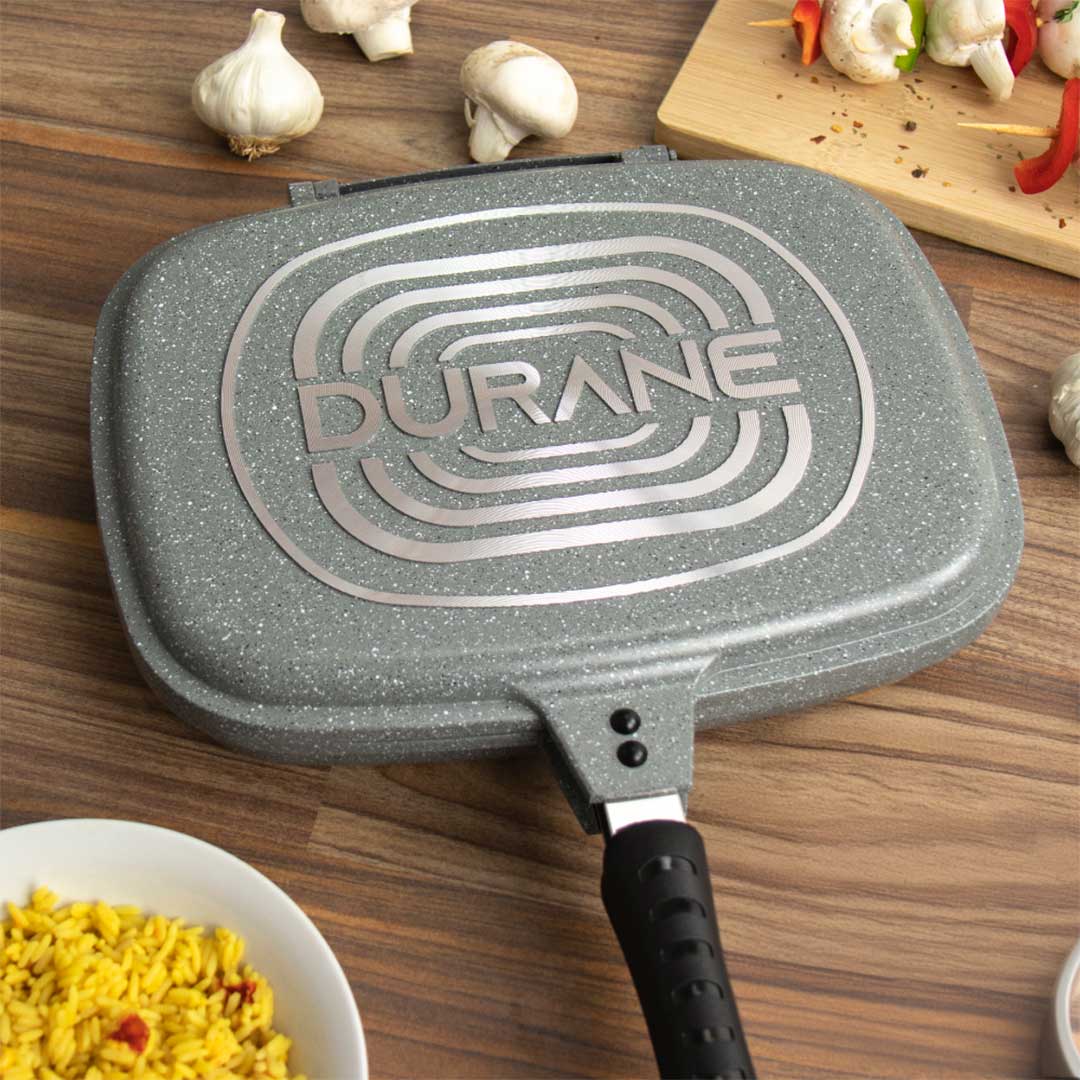 SARTEN DOBLE 32CM DURANE GRIS GL80851-1