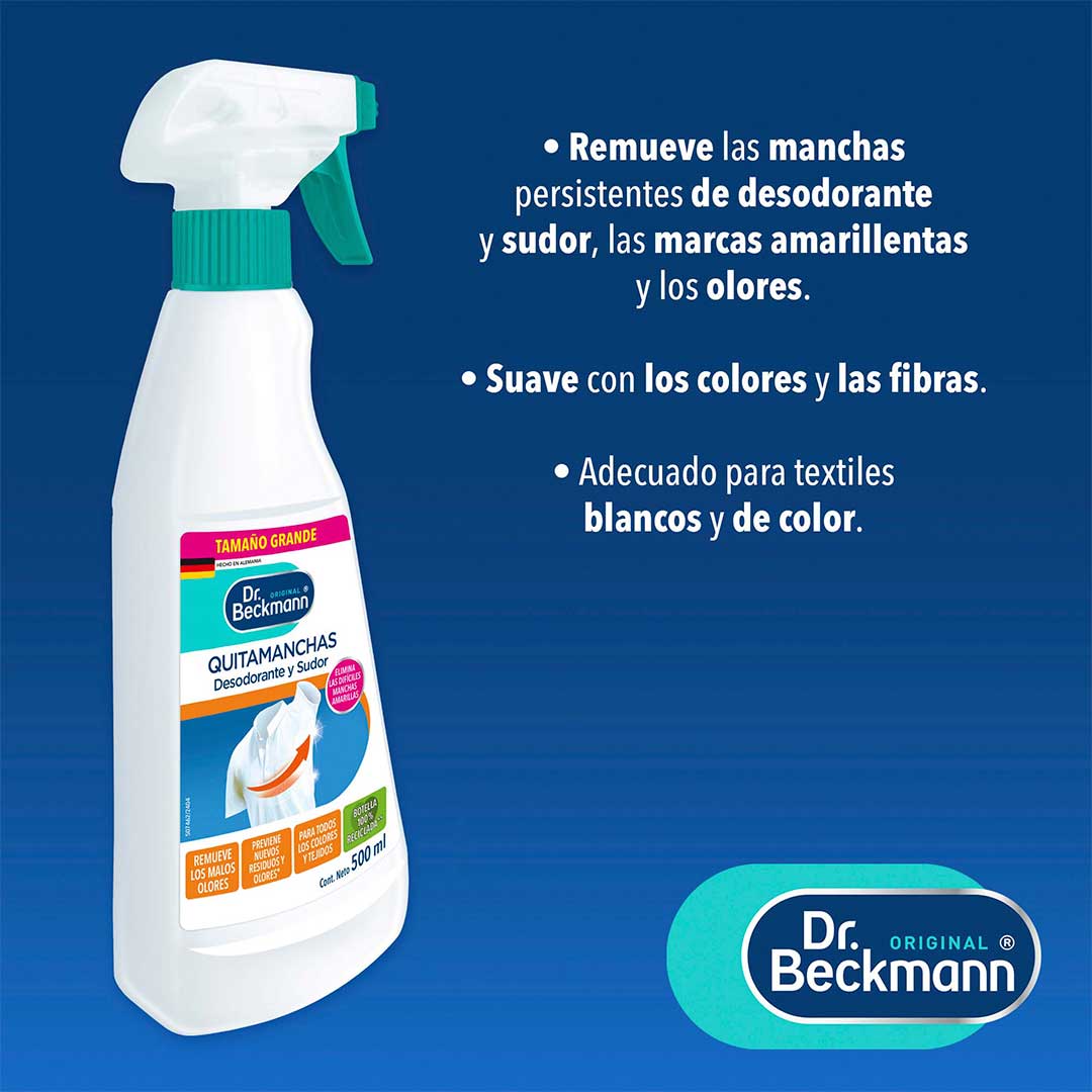 QUITAMANCHAS DESODORANTE Y SUDOR DR. BECKMANN 250M