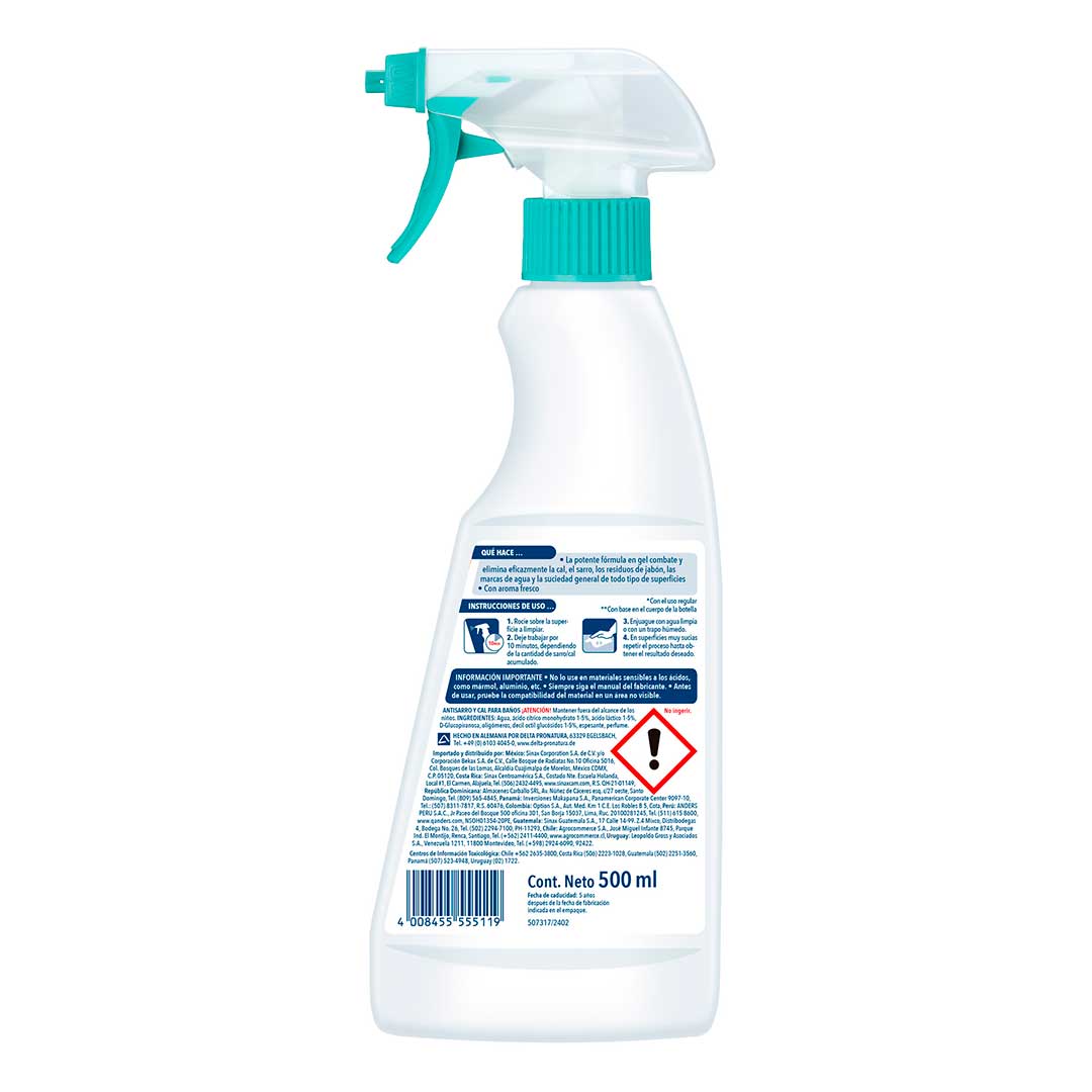 LIMPIADOR ANTISARRO Y CAL BAÑOS DR. BECKMANN 500ML